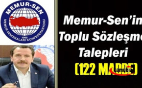 Memur-Sen 6. dönem toplu sözleşme talepleri tam metni