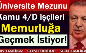 Üniversite Mezunu Kamu 4/D işçileri Memurluğa geçmek istiyor